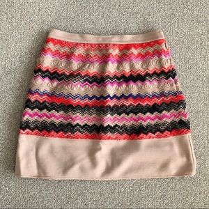 Missoni Orange/Black/Tan Knit Mini Skirt